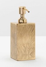 Pigeon & Poodle Humbolt Soap Pump Shiny Brass 3"L x 3"W x 7"H