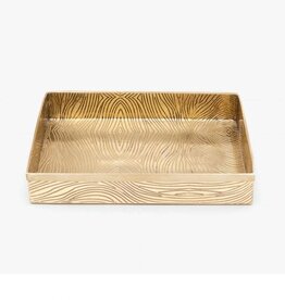 Pigeon & Poodle Humbolt Soap Dish Shiny Brass 5"L x 5"W x 1"H