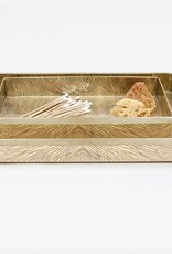 Pigeon & Poodle Humbolt Tray Shiny Brass 13"L x 10"W x 1"H