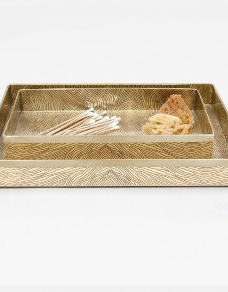 Pigeon & Poodle Humbolt Tray Shiny Brass 13"L x 10"W x 1"H
