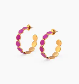 Brackish Bezel Hoop Earring