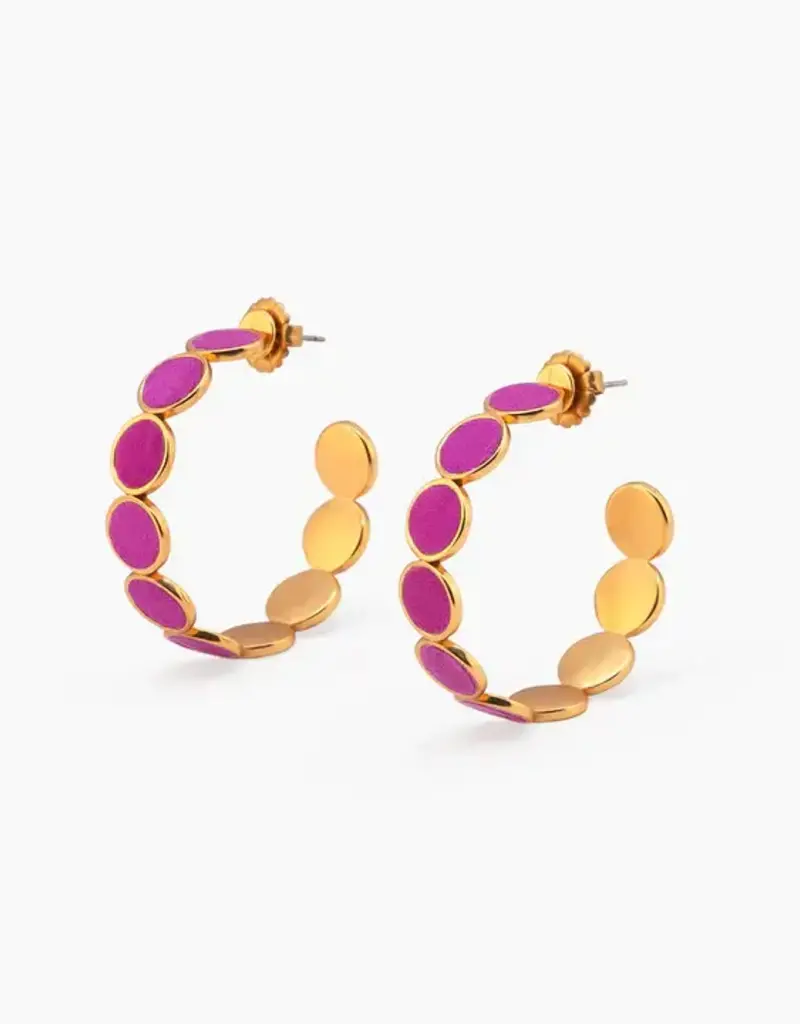 Brackish Bezel Hoop Earring