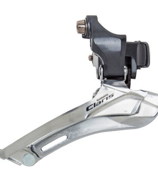 Shimano FD-2400, CLARIS BAND-TYPE 31.8MM W/28.6MM ADAPTER, FOR DOUBLE CHAINWHEEL, IND.PACK