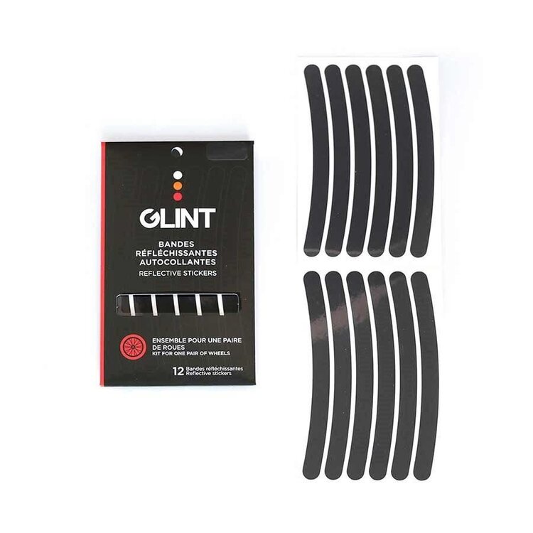 Glint Reflective GLINT Reflective, Wheel Stickers, Black, Kit