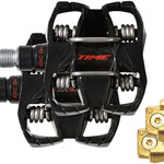 Time Time ATAC DH 4 Pedals - Dual Sided Clipless with Platform, Aluminum, 9/16", Black/Red