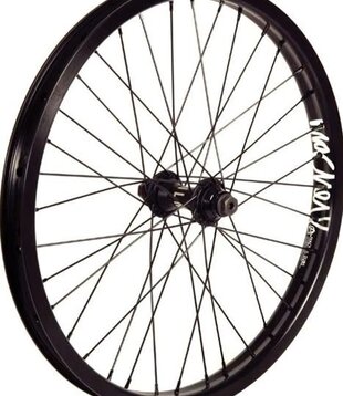 MacNeil Network front wheel 10mm black rim/black spokes/polished hub