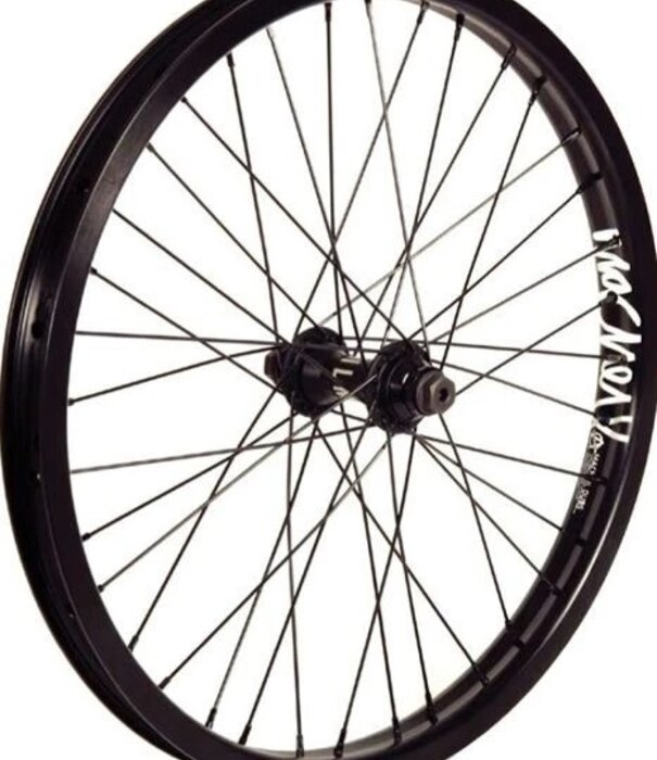 MacNeil Network front wheel 10mm black rim/black spokes/polished hub