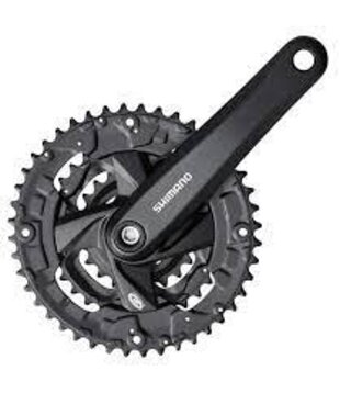 Shimano, FC-M371, Crankset, 9 sp., 170mm, 22/32/44T, BCD:64/104mm, Square, 50mm, Black