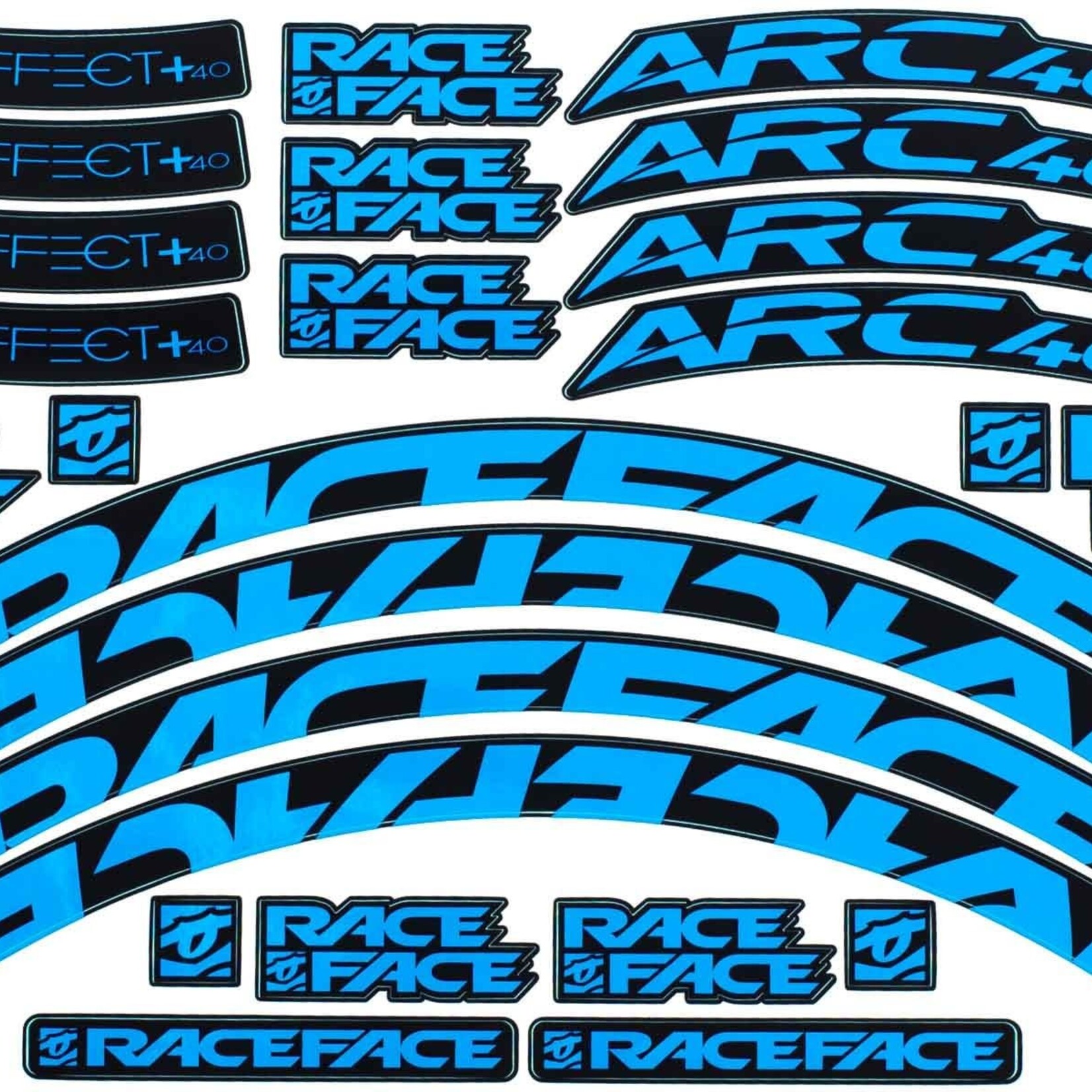 race face Raceface DECAL KIT MEDIUM 801C NEON BLUE