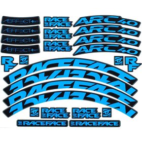 RaceFace Raceface DECAL KIT MEDIUM 801C NEON BLUE