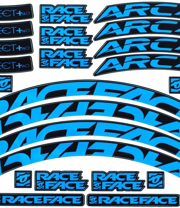 RaceFace Raceface DECAL KIT MEDIUM 801C NEON BLUE