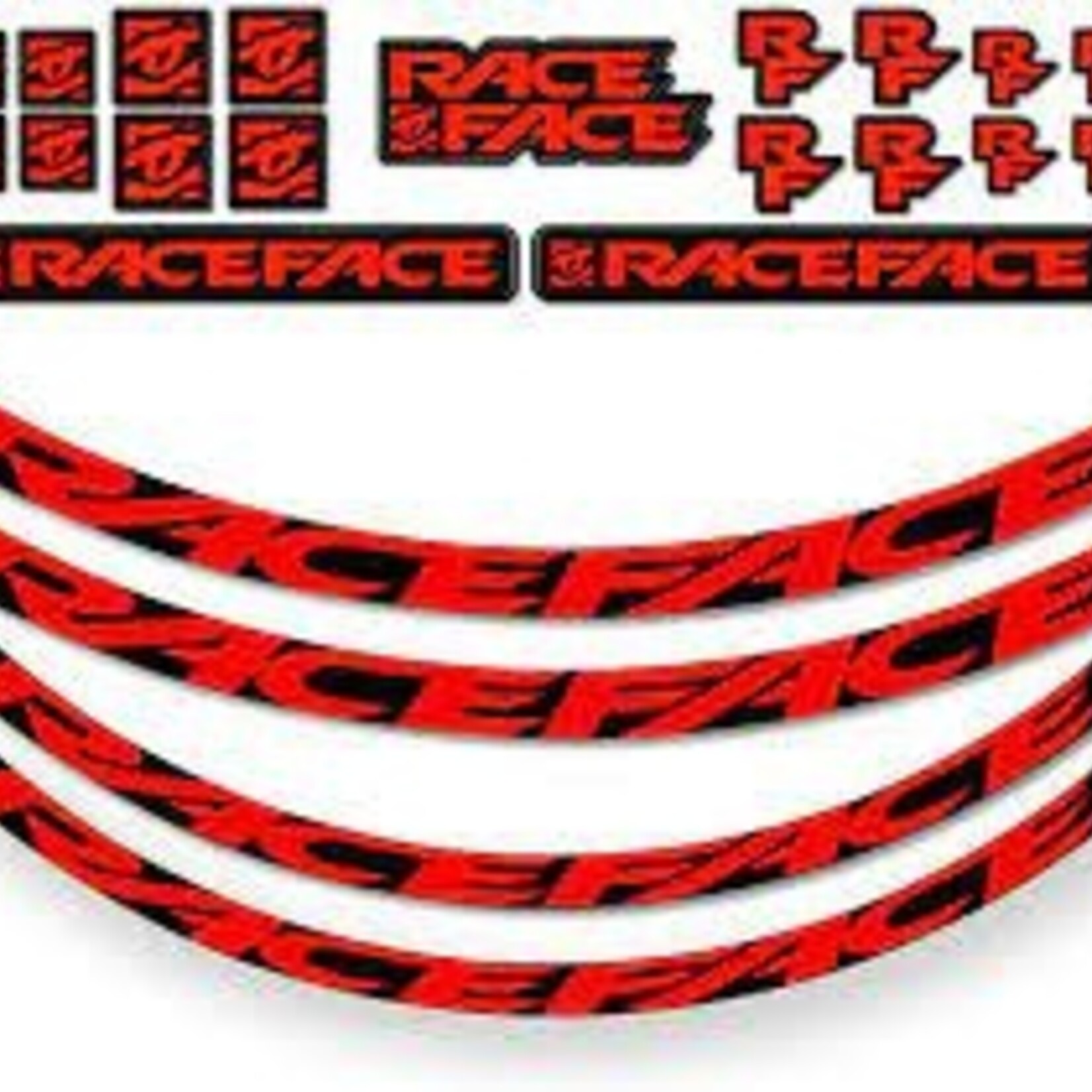 race face raceface DECAL KIT MEDIUM 185C RED