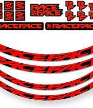 raceface DECAL KIT MEDIUM 185C RED