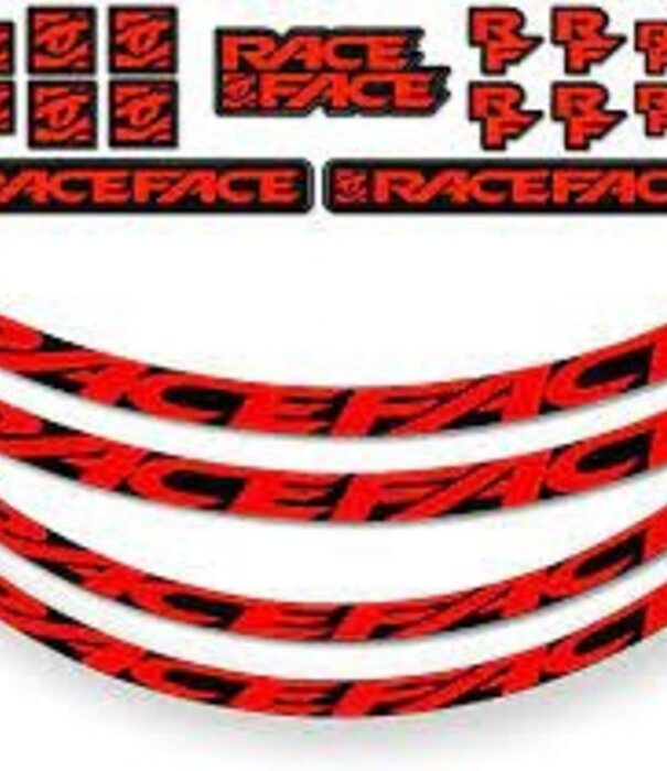 RaceFace raceface DECAL KIT MEDIUM 185C RED