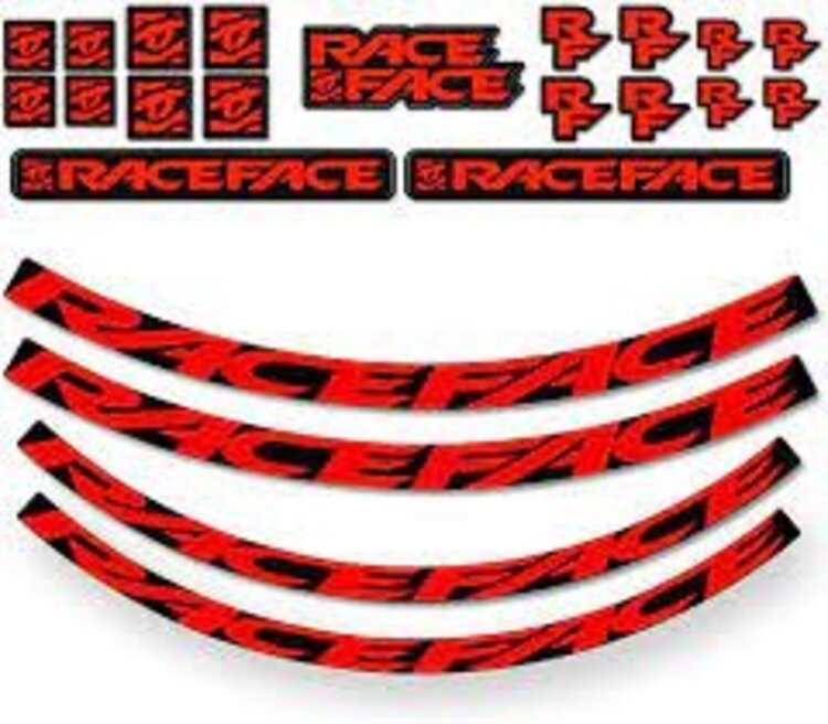 RaceFace raceface DECAL KIT MEDIUM 185C RED