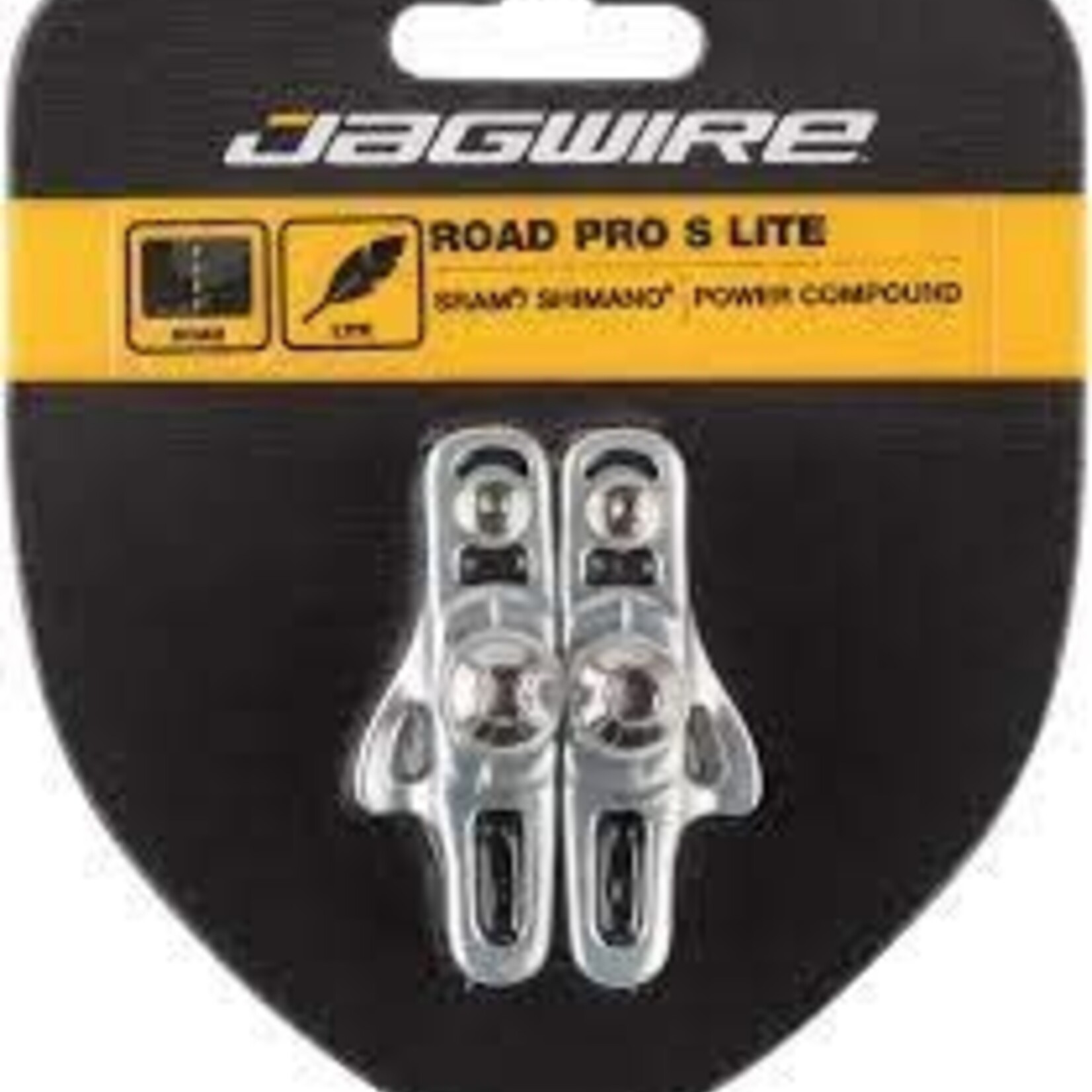 Jagwire Jagwire, Road Pro S Lite, Road brake pads with inserts (SRAM/Shimano), Power compound, Silver, Pair