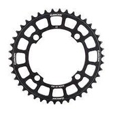 Box BMX, Chainring, Two, 42T, 4 x 104mm BCD, 6061 Alloy, Black