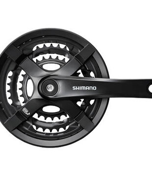 Shimano FC-TY501,FOR REAR 6/7/8-SPEED, 170MM, 48X38X28TW/CG, W/CRANK FIXING BOLT,BLACK, IND.PACK