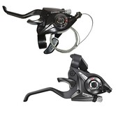 Shimano ST-EF51(LL)2A BLACK 3X8SPEED, EZ-FIRE PLUS, FOR V- BRAKE, 2-F ALLOY, STD SHIFT & BRAKE CABLE LENGTH(BLACK), IND.PACK