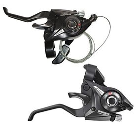 Shimano Shimano ST-EF51(LL)2A BLACK 3X8SPEED, EZ-FIRE PLUS, FOR V- BRAKE, 2-F ALLOY, STD SHIFT & BRAKE CABLE LENGTH(BLACK), IND.PACK