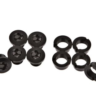 Problem Solvers Double Chainring Bolts Black Alloy 8mm