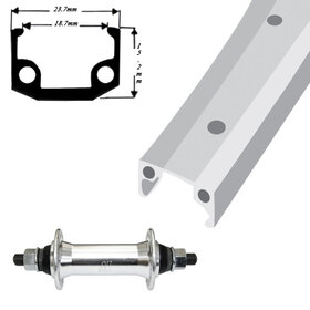 Damco, Roue avant 27'' x 1-1/4 Alliage Argent