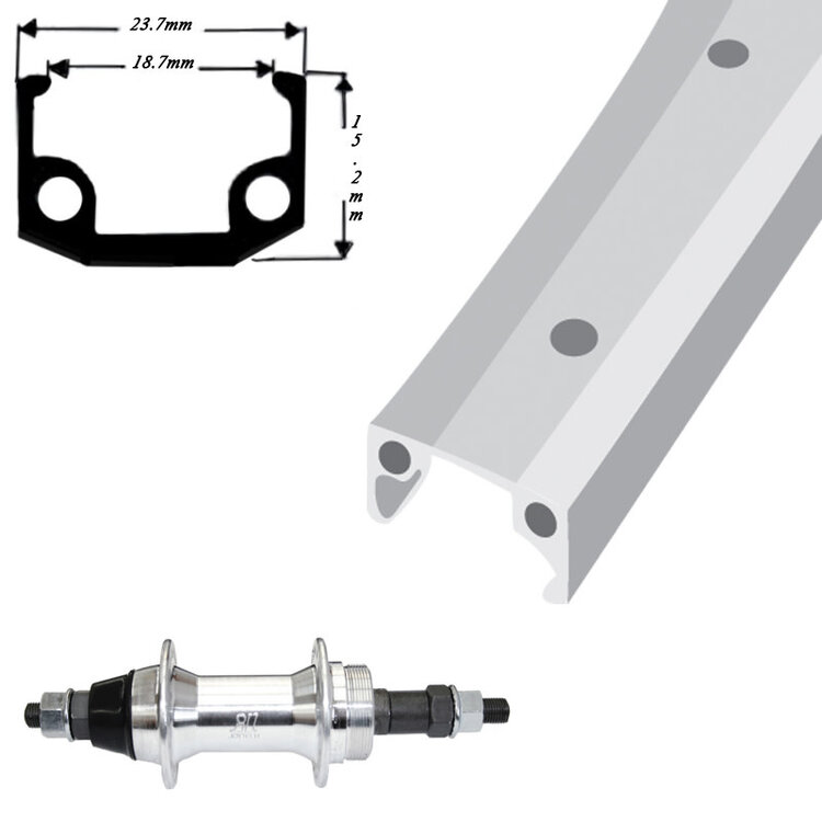 Damco, Roue arrière 27'' x 1-1/4