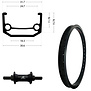 Damco, Roue BMX ARRIÈRE/MOYEU 14MM 9D