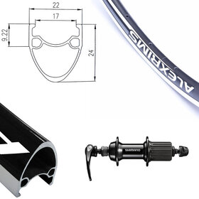 ALEXRIMS ARR.700C AT-490 NOIR SHIMANO TIAGRA Q/R 10-11VIT