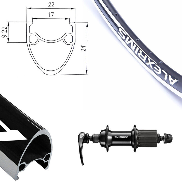 ALEXRIMS ARR.700C AT-490 NOIR SHIMANO TIAGRA Q/R 10-11VIT