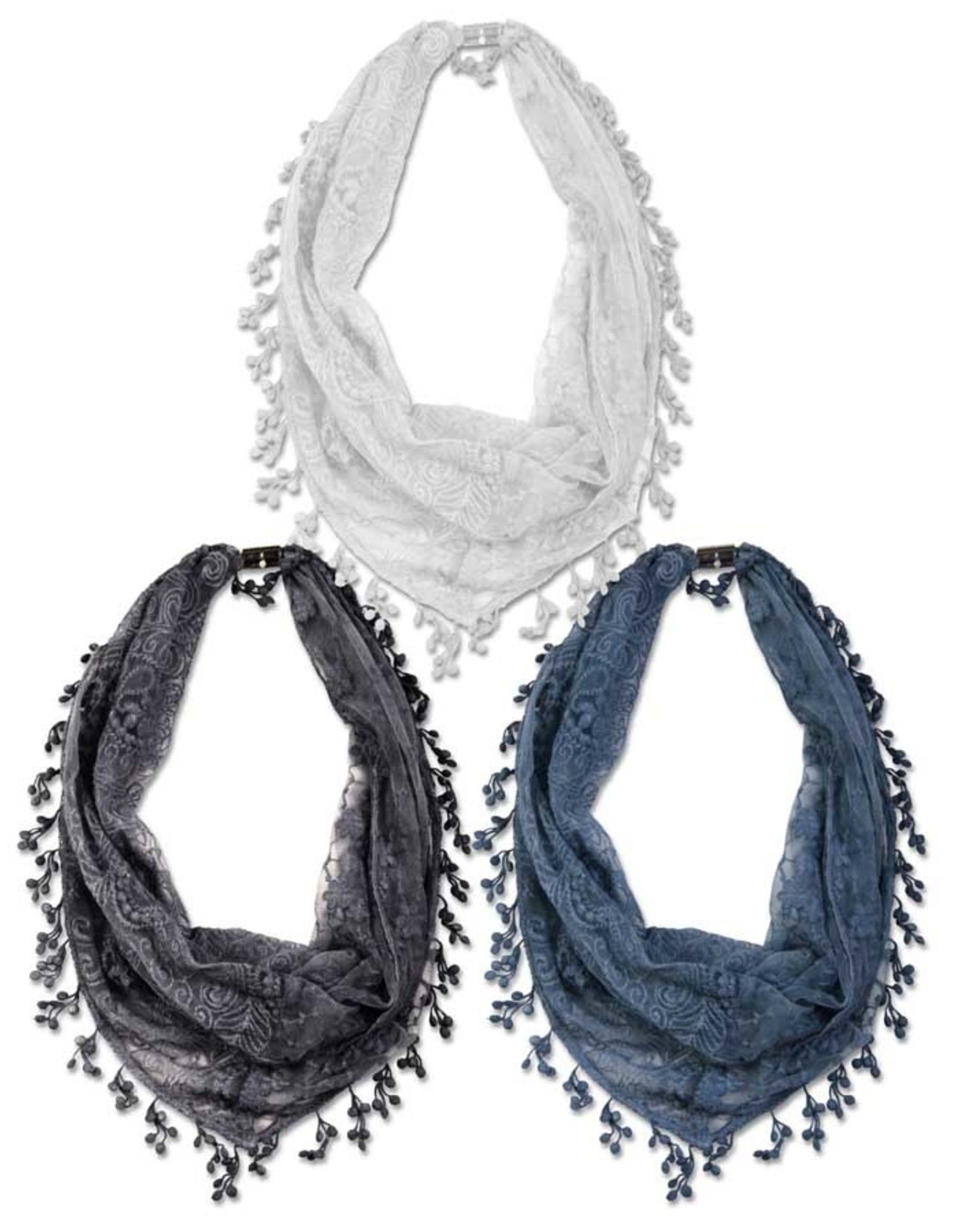 K & K Magnetic Scarf - Paisley Lace