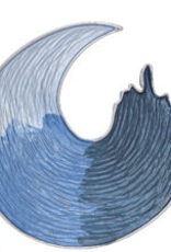 Howards Magnetic Brooch Tonal Wave Design blue