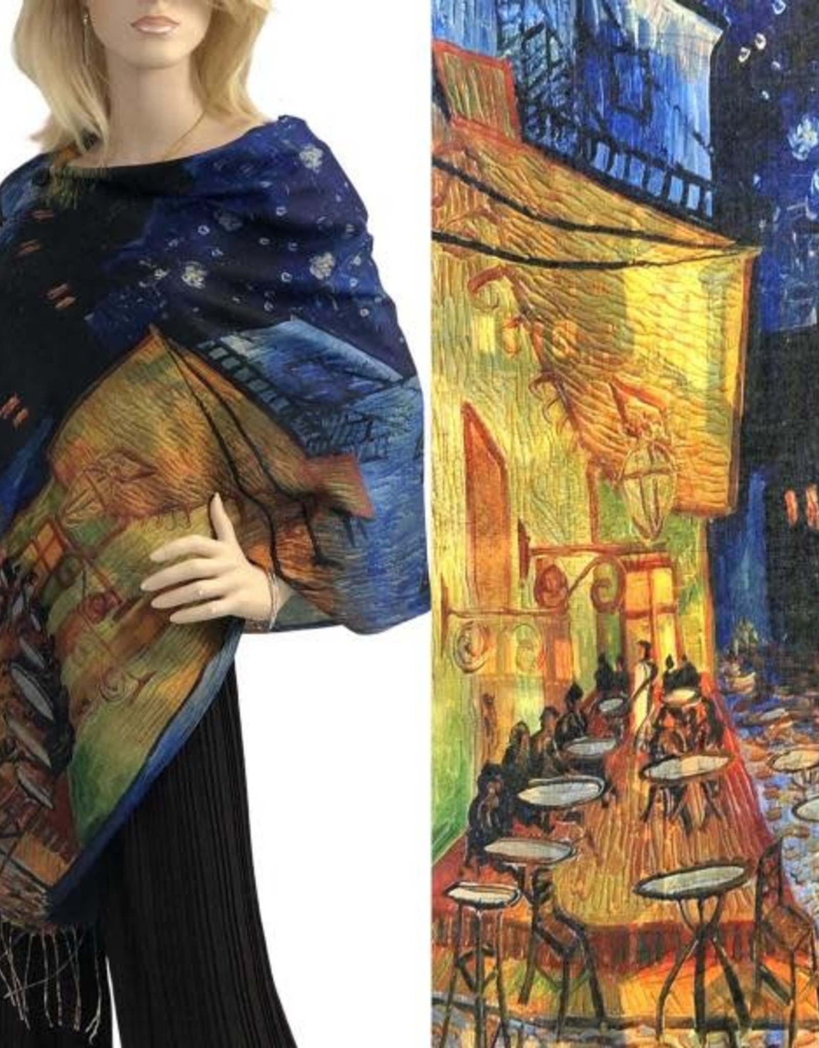 MScarf 3234 - Fine Art Poncho/Shawl O/S -