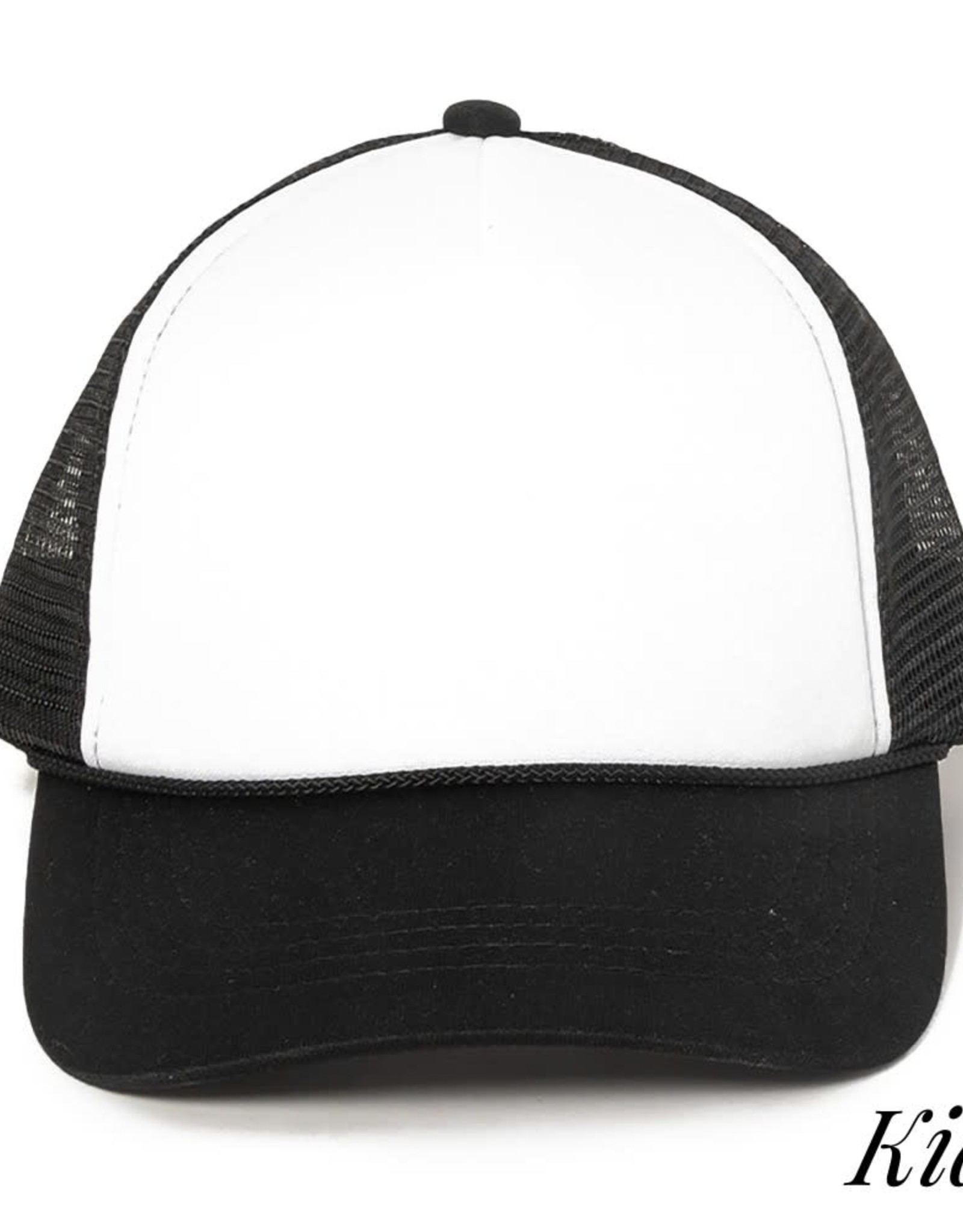 judson 729347 - Kids Solid Color Mesh Trucker Hat - Black