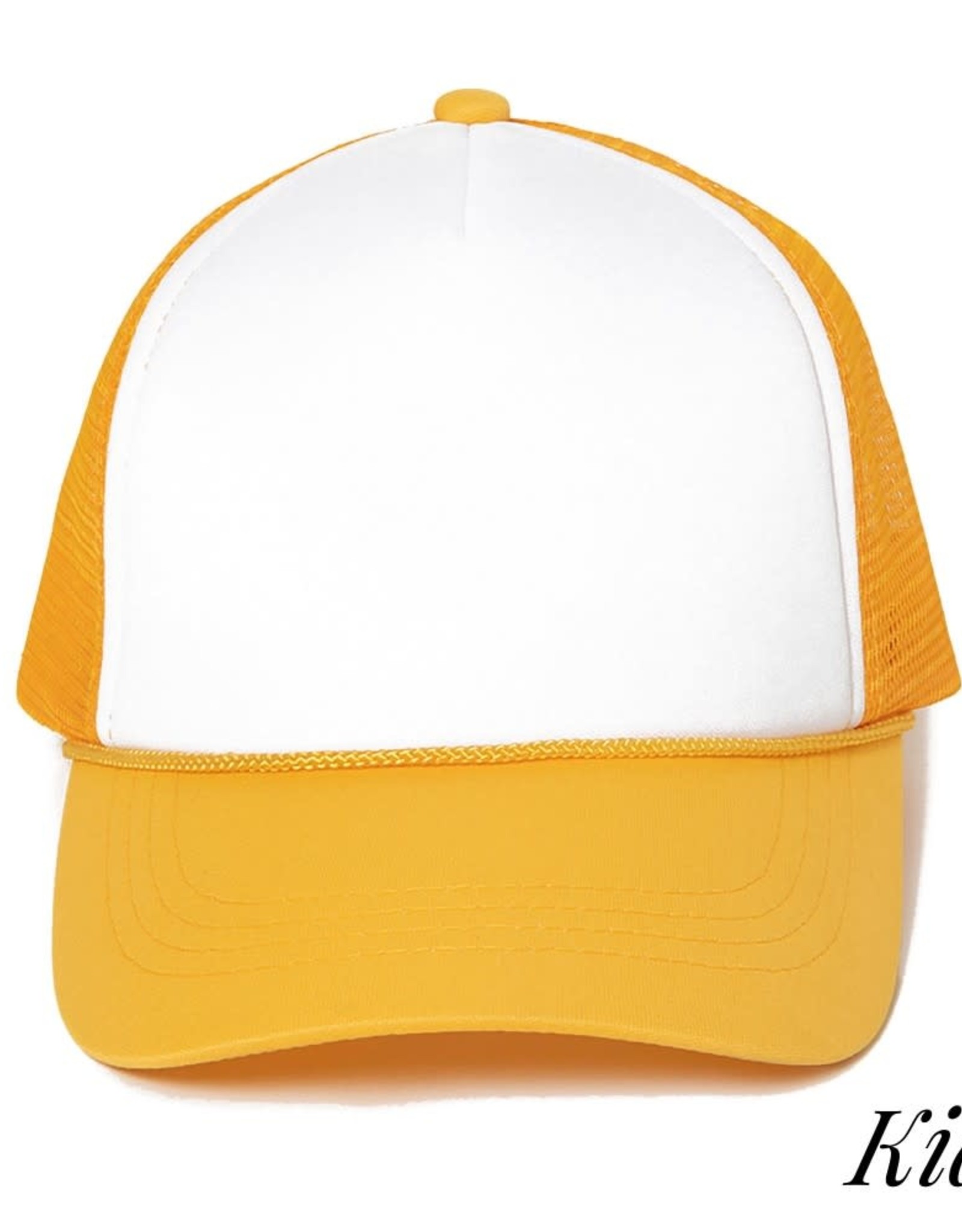 judson 729351 - Kids Solid Color Mesh Trucker Hat - Yellow