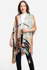 judson 7317394 - ComfyLuxe Lightweight Floral Stripe Kimono   - One Size Fits Most (0-14)  - 100% Viscose