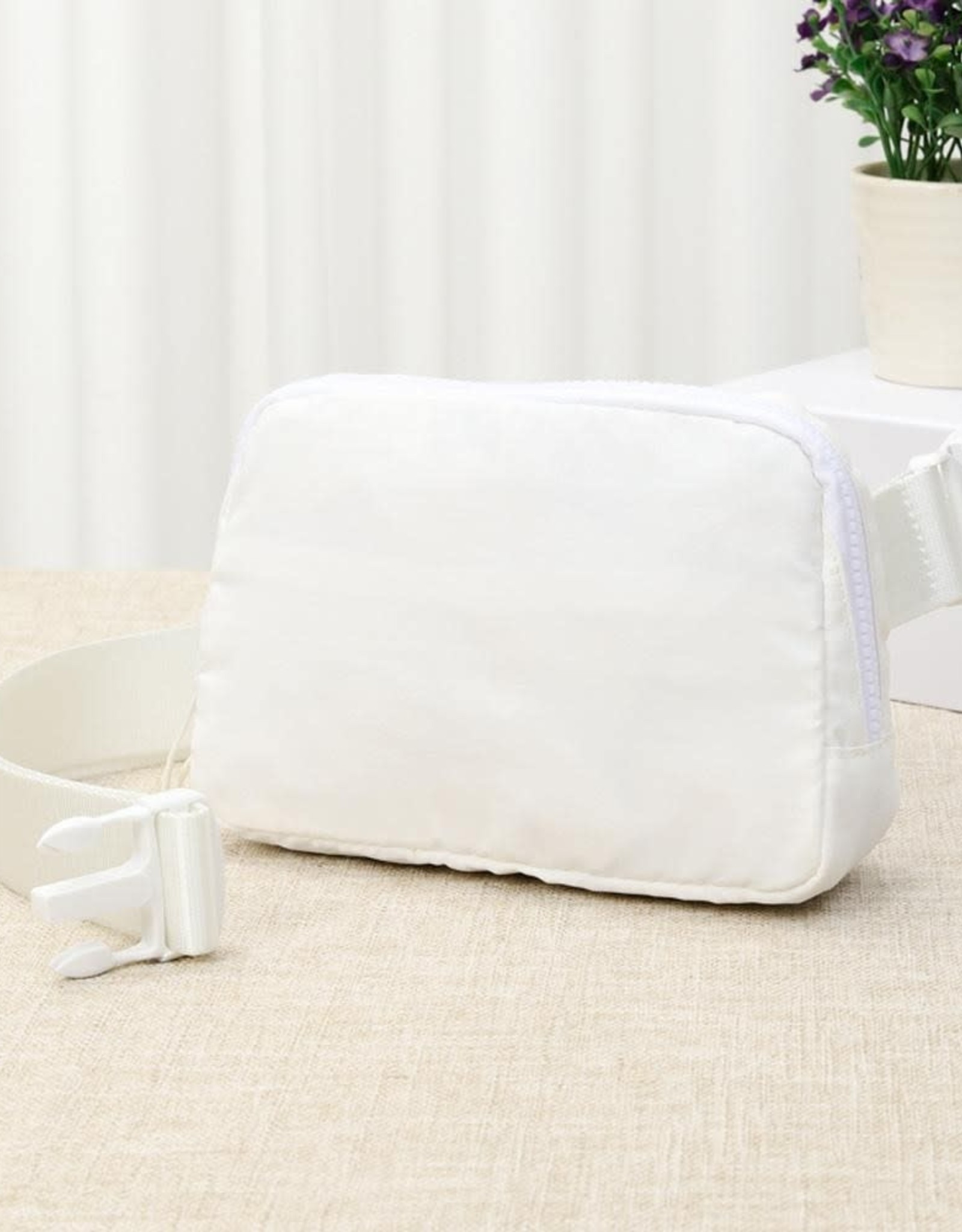 judson 782806 - Crossbody Nylon Belt Bag - White