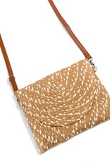 judson 783235 - Braided Straw Cross Body Bag with Adjustable/Detachable Leather Strap
