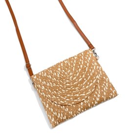 judson 783235 - Braided Straw Cross Body Bag with Adjustable/Detachable Leather Strap