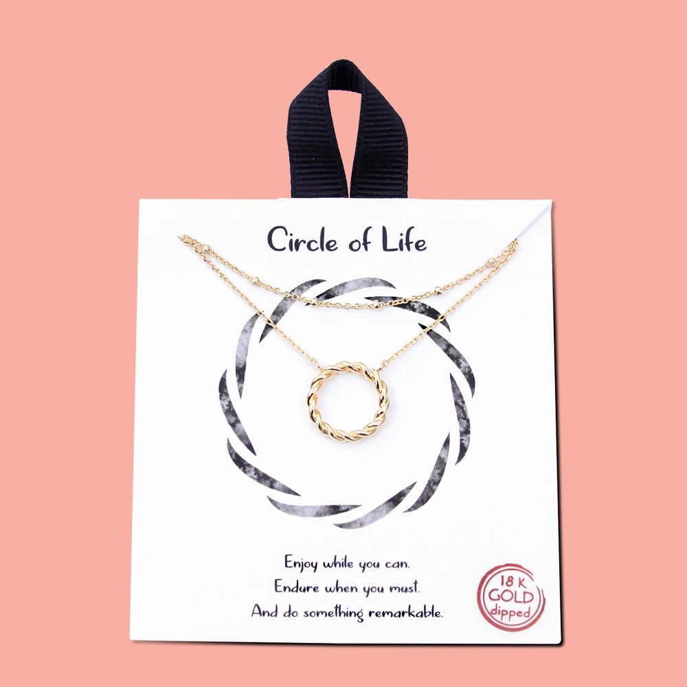 Circle of Life Chain Box Link Luxury Lifestyle Necklace – DTT by L