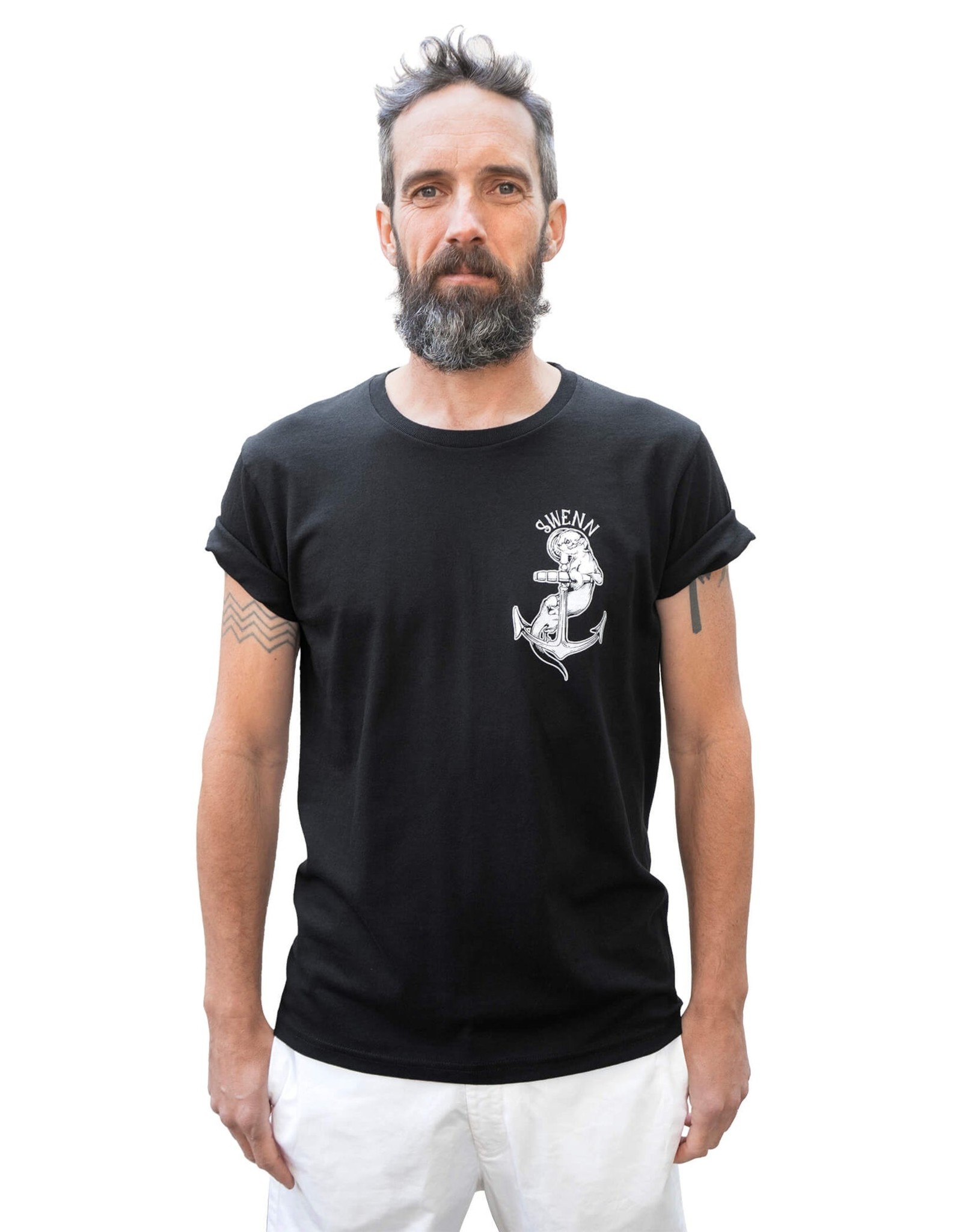 Swenn T-shirt unisexe Loutre noir