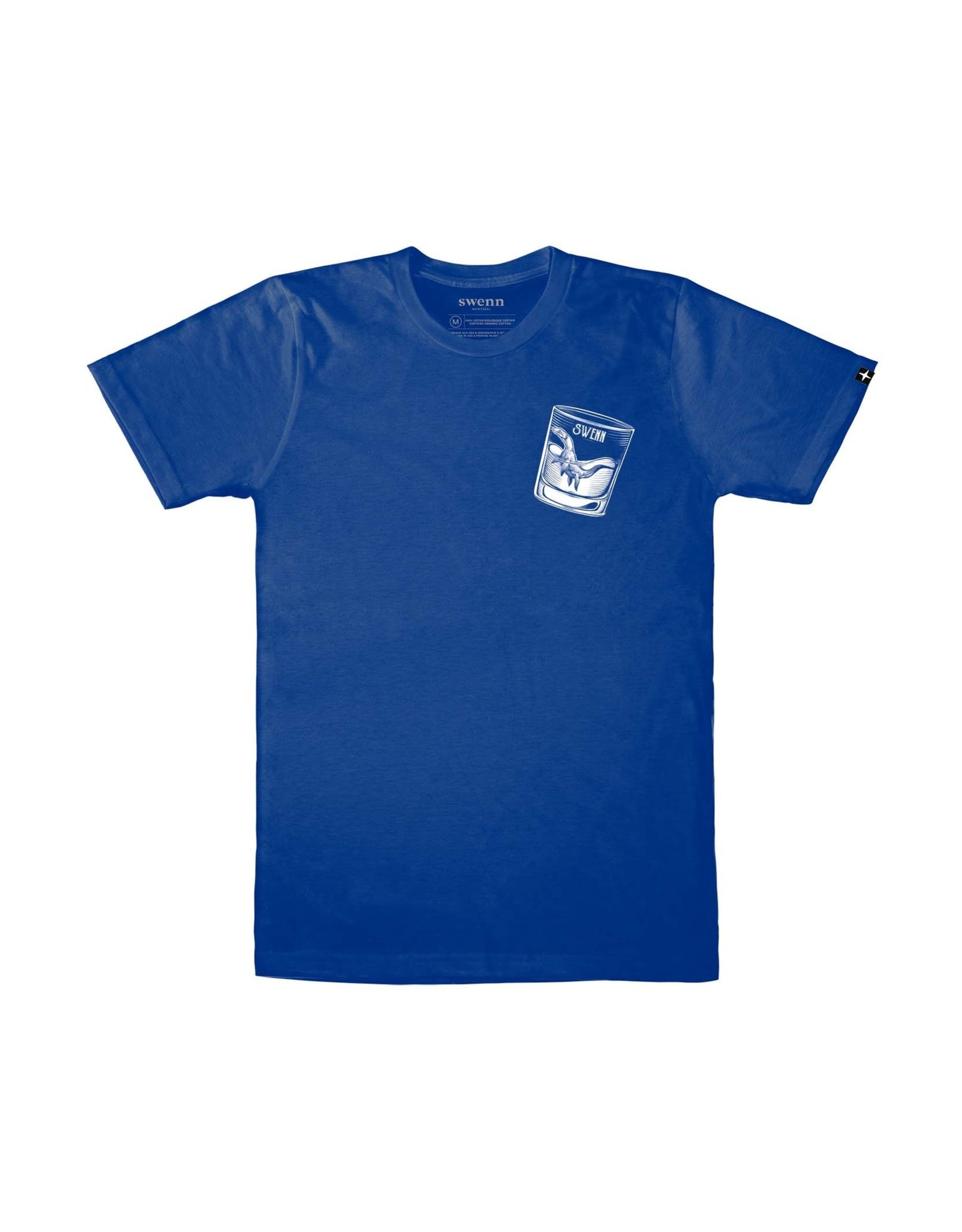 Swenn T-shirt unisexe dinosaure bleu électrique