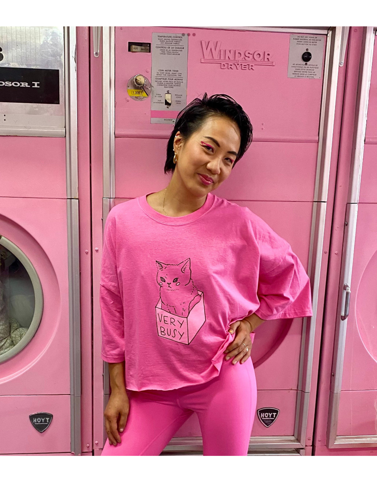 Lovestruck Prints T-shirt Very busy hot pink