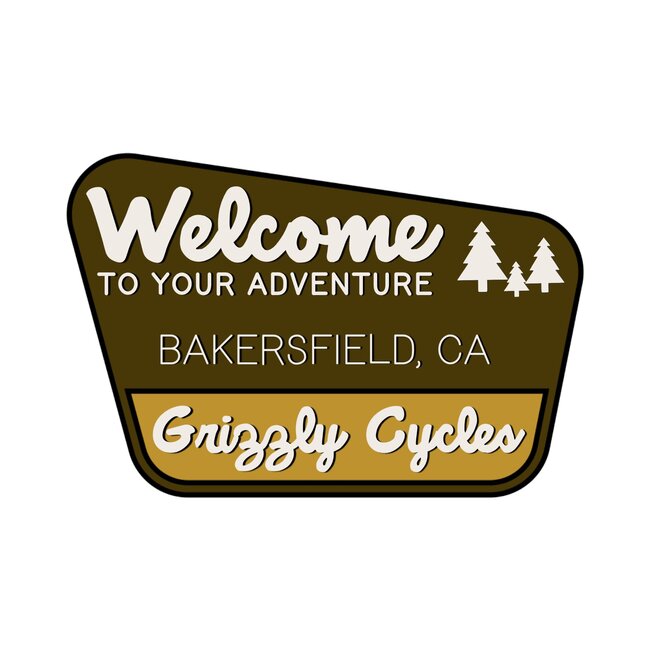 Grizzly Cycles Welcome To Your Adventure Sticker
