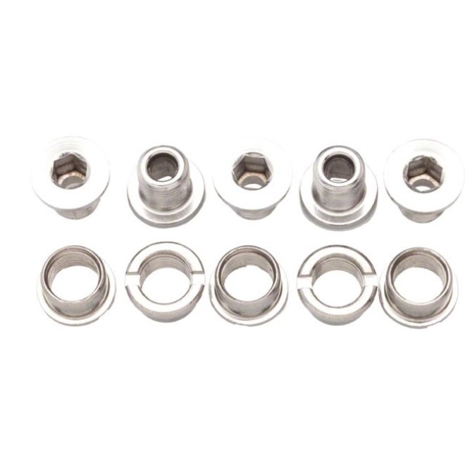 Single Chainring Bolts Silver Alloy