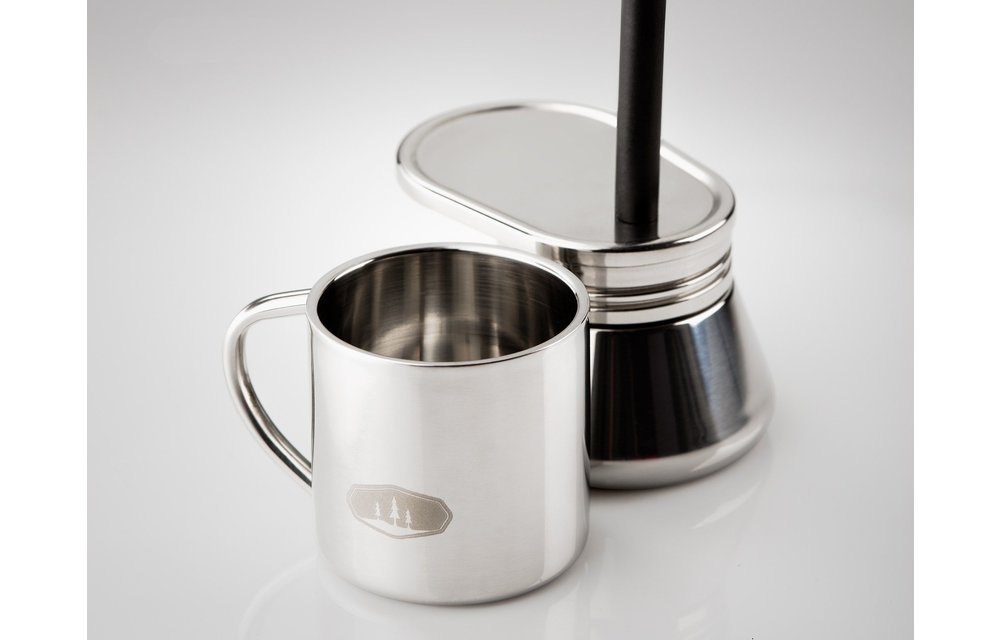 GSI Outdoors 1 Cup Stainless Mini Campstove Espresso Maker Set