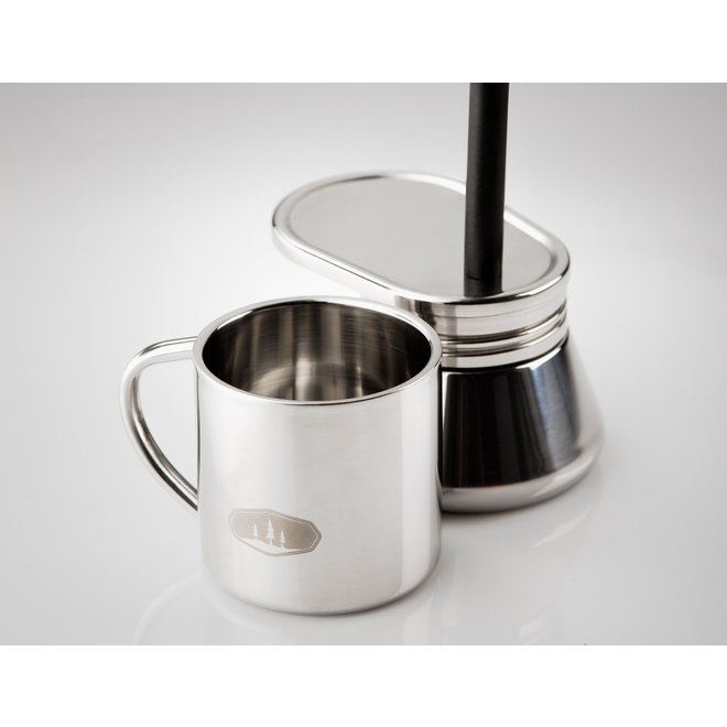 GSI Outdoors 1 Cup Stainless Mini Campstove Espresso Maker Set