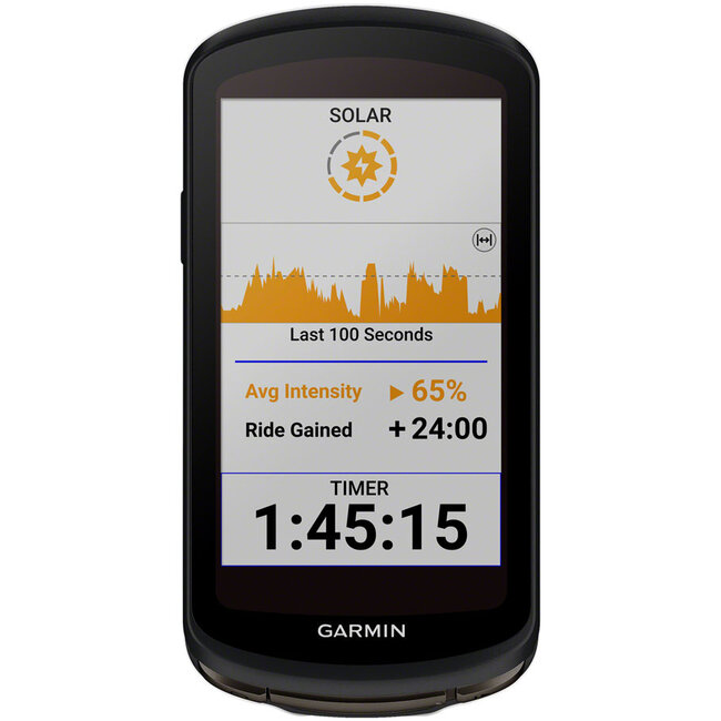 Garmin Edge 1040 Solar Bike Computer - GPS, Wireless, Black