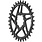 Wolf Tooth Direct Mount Chainring - 36t, SRAM Direct Mount, Drop-Stop B, For SRAM 3-Bolt Boost Cranks, 3mm Offset, Black