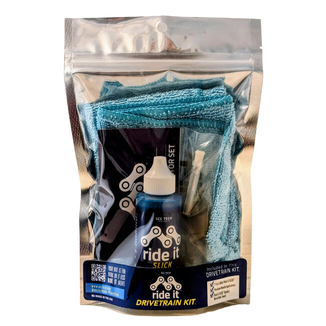 SCCtech Slick Drivetrain Treatment Kit, 2oz/Applicator/Towel